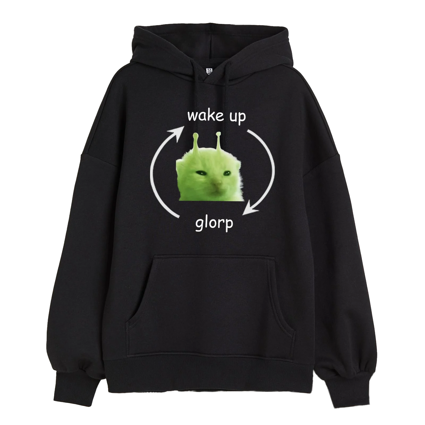 Comfy Wake Up → Glorp Hoodie | UV Print